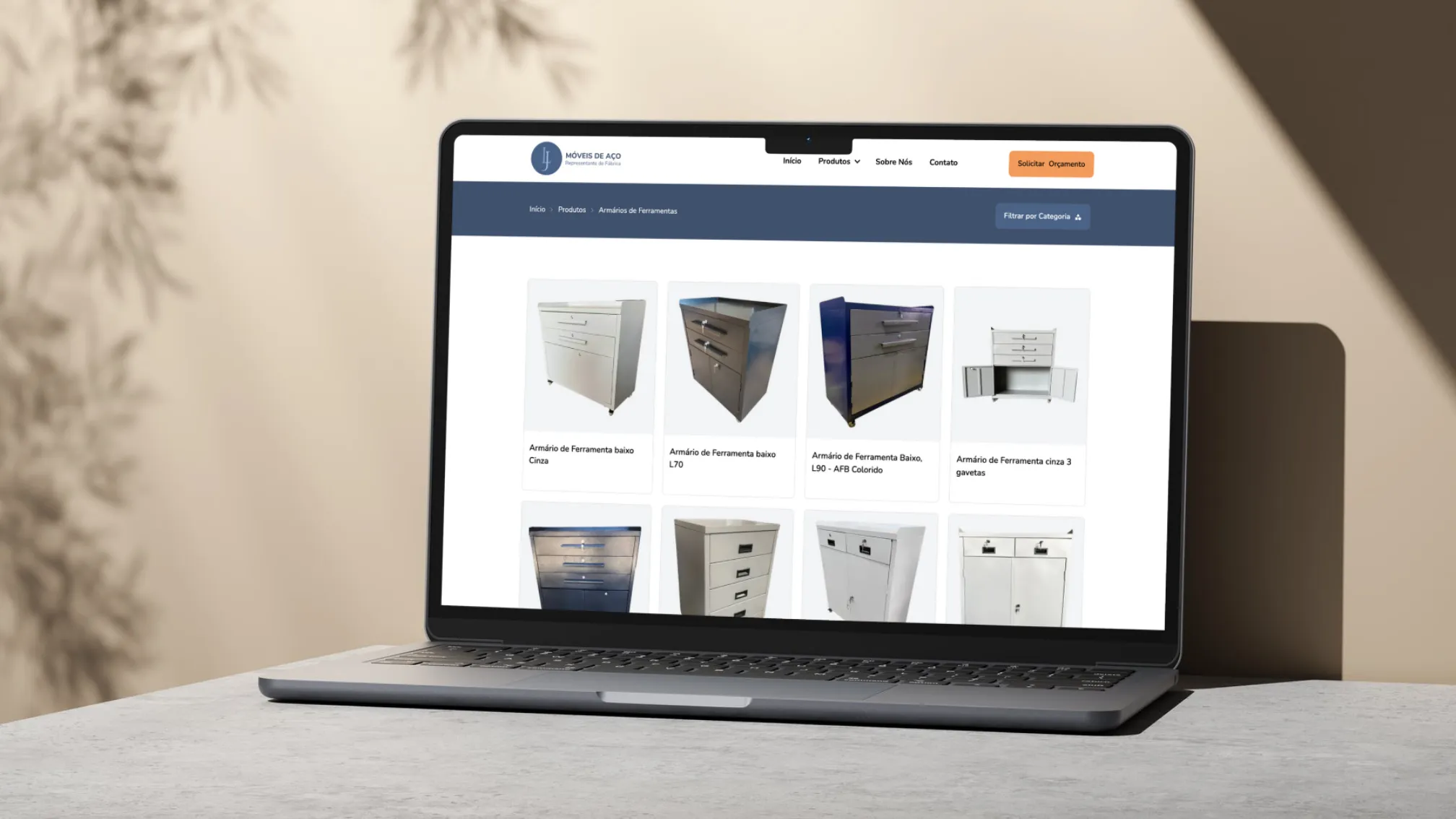 mockup site jl móveis de aço